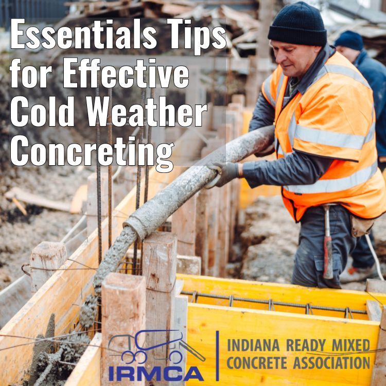 Concrete crew placing concrete on a cold weather jobsite.