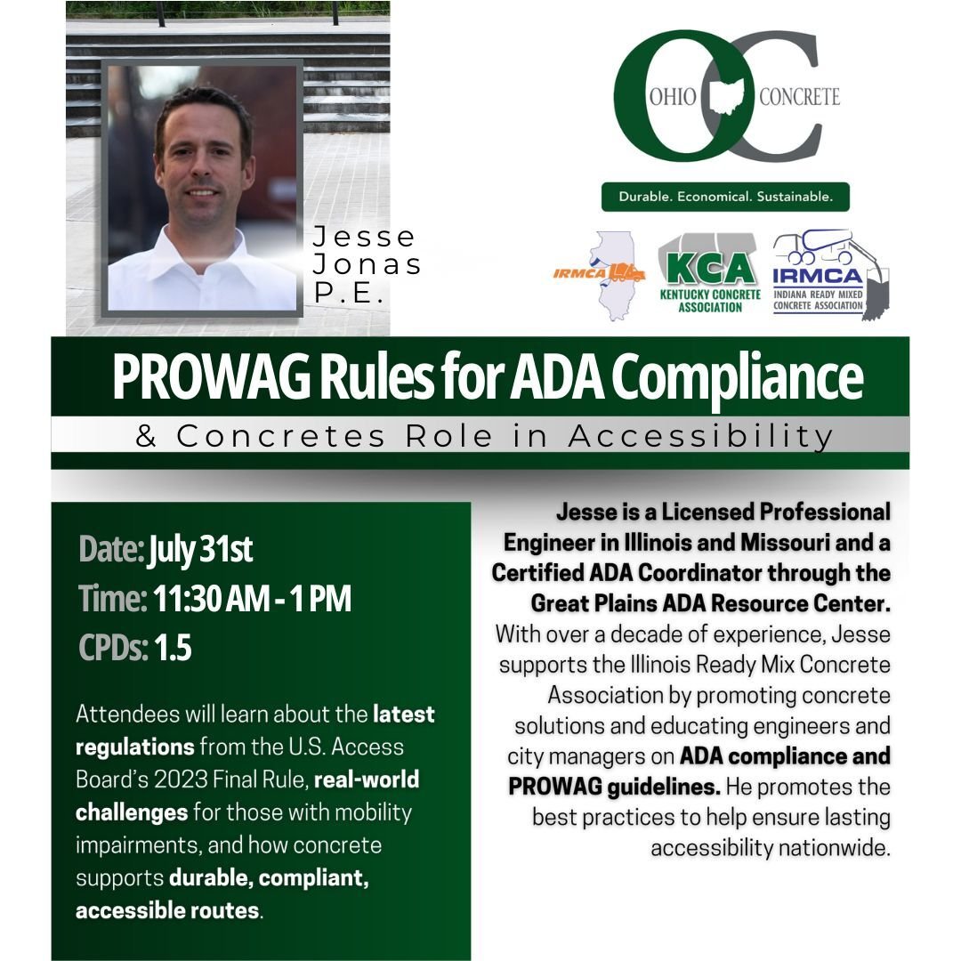 Join Ohio Concrete, Kentucky Concrete Association, and Indiana Ready Mixed Concrete Association as they co-host Jesse Jonas, P.E.